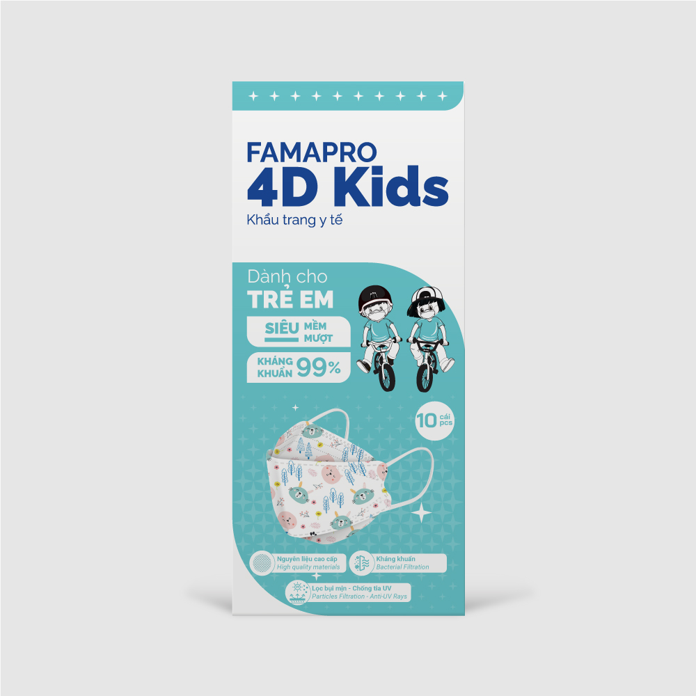 Khẩu trang trẻ em 4D